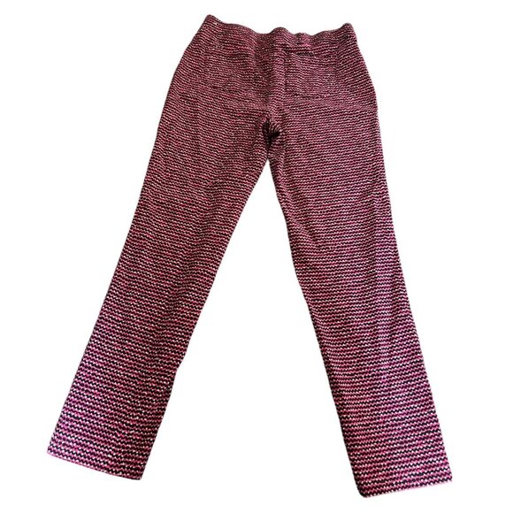 Ellen Tracy Womens Pink & Black Houndstooth Pattern Straight-Leg Pants Size 10 - Picture 5 of 9